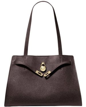 Michael Kors Tassen ,Bruin ,Leer Hamilton Moderne Grote Leren Tote