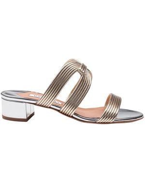Aquazzura Heeled Mules - Bianco