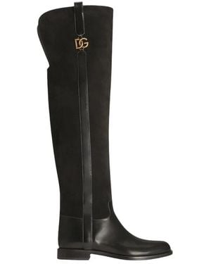 Dolce & Gabbana Over-Knee Boots - Negro