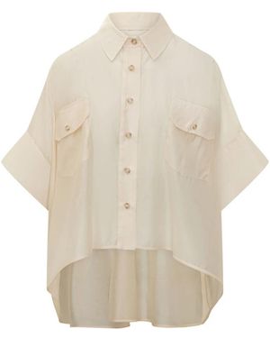 LE SULLY STUDIO Overhemden ,Camicia Over Tasche - Naturel