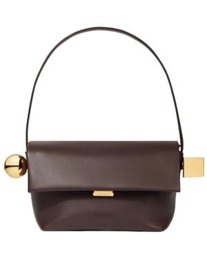 Jacquemus Midnight Leren Schoudertas - Bruin