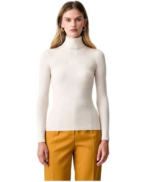 Elisabetta Franchi Rollkragenpullover - Weiß