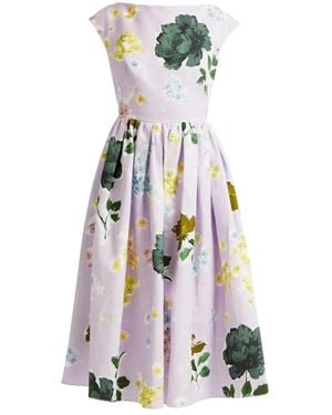 Erdem Boat-Neck Midi Dress - White
