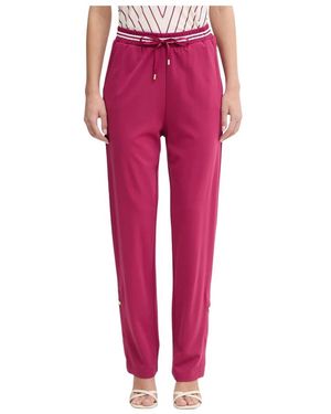 Liu Jo Broeken ,Roze ,Interlock Drawstring Track Pants - Rood