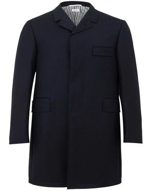 Thom Browne Single-Breasted Coats - Blue