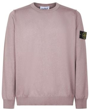 Stone Island Round-Neck Knitwear - Purple
