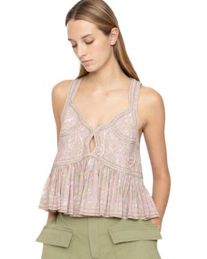 Sea Sleeveless Tops - Rosa
