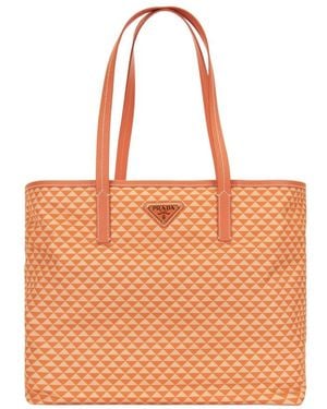 Prada Fabric Tote Bag - Orange