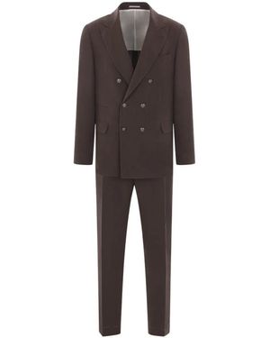 Brunello Cucinelli Double Breasted Suits - Marrón