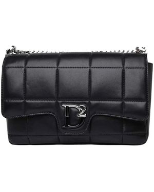 DSquared² Borsa a tracolla in pelle made in italy - Nero
