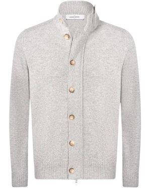 Gran Sasso Zip And Button Cardigan - Wit