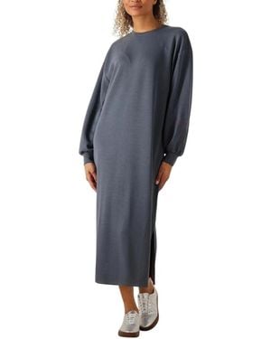 Alix The Label Fließend Gestricktes Sweaterkleid - Blau