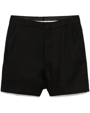 Tagliatore Korte Broeken ,Zwart ,Linnen Belle Shorts