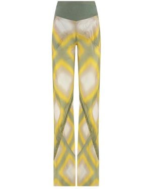 Rick Owens Straight Trousers - Yellow