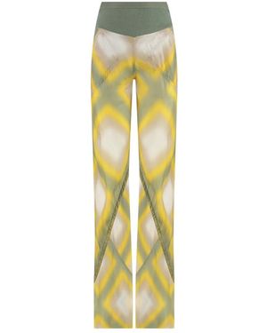 Rick Owens Straight Pants - Yellow