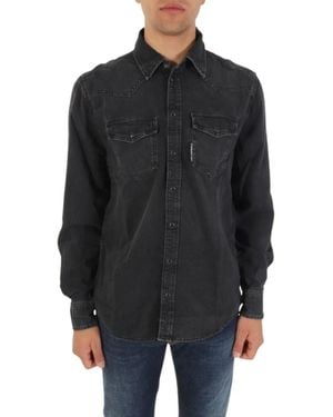 KARL LAGERFELD Denim Shirts - Black