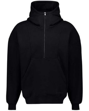 Saint Laurent Half-Zip Hoodie - Blauw
