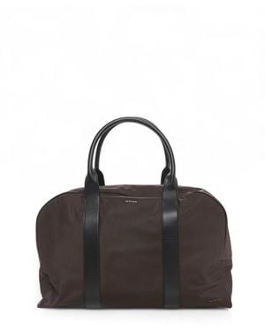 Kiton Leder Cabin Bag Mit Top-Reißverschluss - Schwarz