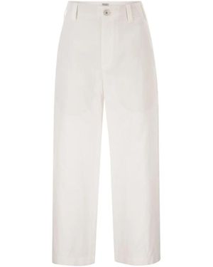 Brunello Cucinelli Chino Crop Broek - Wit