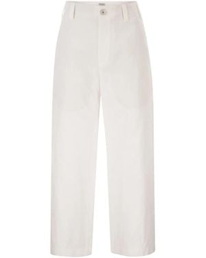 Brunello Cucinelli Chino Crop Hose - Weiß