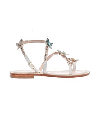 Paola Fiorenza Flat Sandals - White