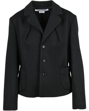 Comme des Garçons Jassen ,Zwart ,Wol Gebreide Blazer