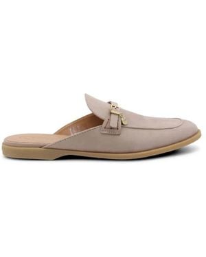 Tod's Schoenen ,Paars ,Leer Nubuck Gommini Sabots - Bruin