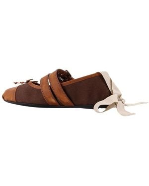 Miu Miu Ballerina Shoes - Brown