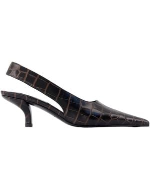 TOTEME Braune Lederklassiker Sandalen - Blau