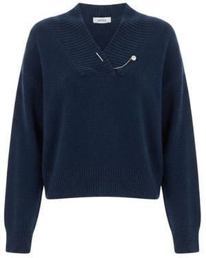 Kocca Rodopiano V-Ausschnitt Strick - Blau