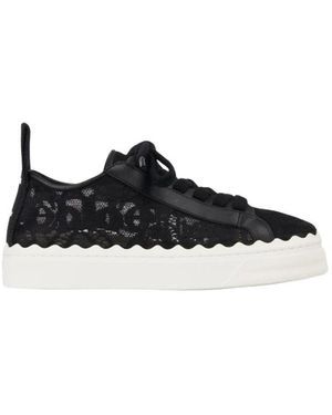 Chloé Lauren Lace Sneaker - Schwarz