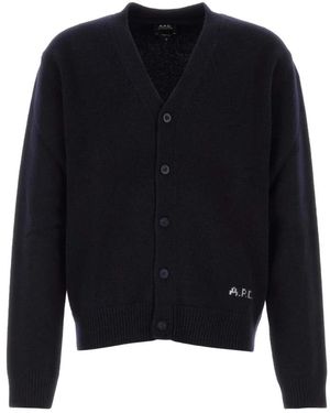 A.P.C. Truien & Vesten ,Blauw ,Wol Kevin Cardigan