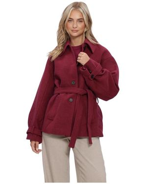 Moss Copenhagen Jassen ,Rood ,Wol Amaranda Jas