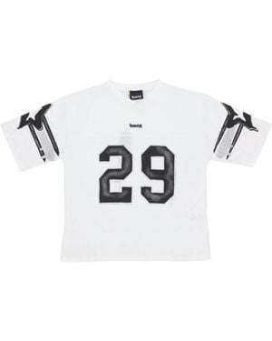 DISCLAIMER Tops ,Wit ,Katoen Witte V-Hals T-Shirt Met Print