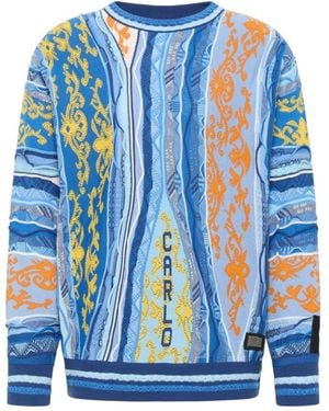carlo colucci Round-Neck Knitwear - Blue