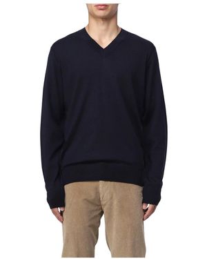 Paolo Pecora V-Neck Knitwear - Blue