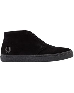 Fred Perry Lace-Up Boots - Black