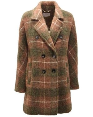 Marella Double-Breasted Coats - Brown