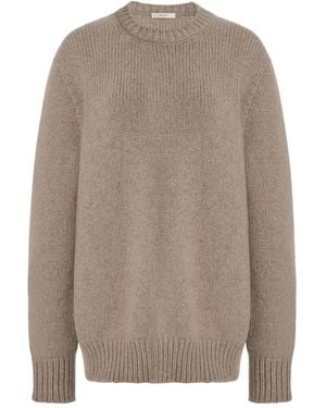 The Row Round-Neck Knitwear - Grigio
