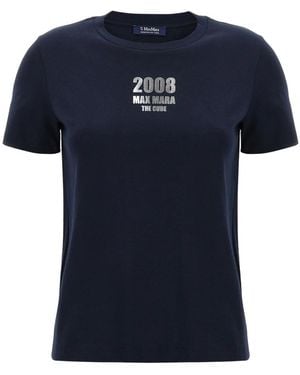 Max Mara Quieto T-Shirt Met Ronde Hals - Blauw