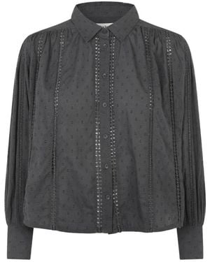 Lolly's Laundry Overhemden ,Zwart ,Shirt - Grijs