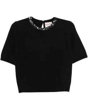 Semicouture Round-Neck Knitwear - Black