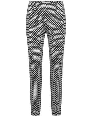 RAFFAELLO ROSSI Hose Mit Geometrischem Muster Und Slim Fit - Grau