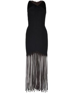 Bottega Veneta Jersey Top With Cut-Out Shoulders - Black