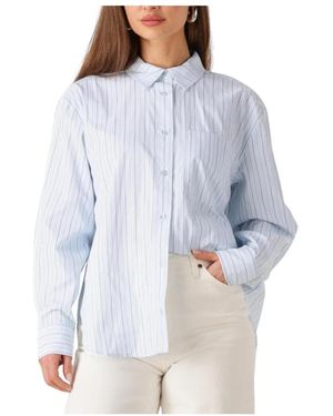 Modström Overhemden ,Blauw ,Elegant Gestreept Shirt