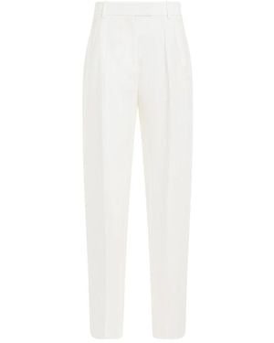 The Row Off- Linen Antone Pant - Wit