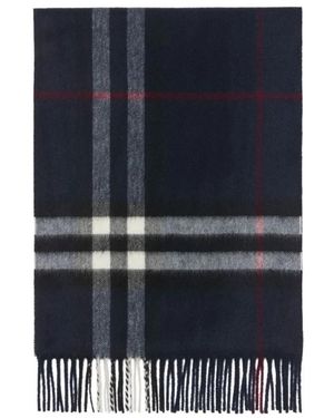 Burberry Accessoires ,Blauw ,Kasjmier Check Cashmere Sjaal