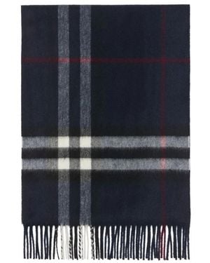 Burberry Check Cashmere Scarf - Blau