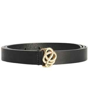 By Malene Birger Ouma Leren Riem - Zwart