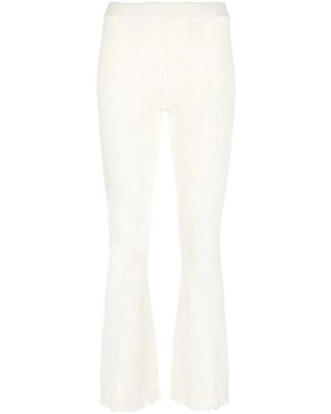 Aeron Broeken ,Wit ,Ribbed Split Voor Leggings